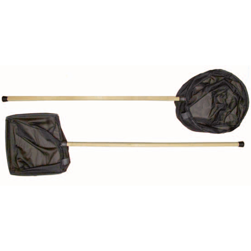KNS Schepnet rond Ø 27cm met houten steel 80cm