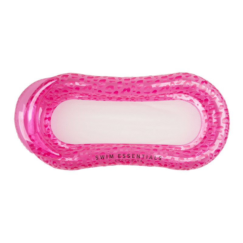 Swim Essentials waterhangmat panterprint | neon roze