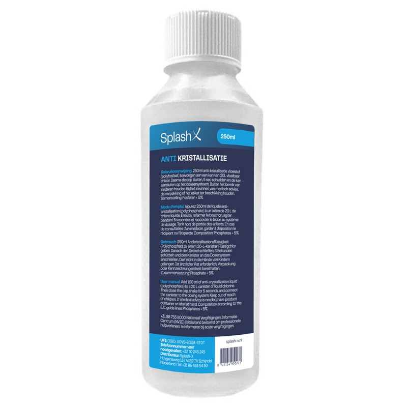 Splash-X anti-kristallisatie polyfosfaat vloeistof | 250 ml