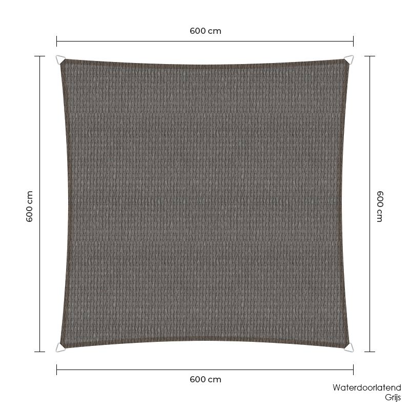 Sunfighters schaduwdoek vierkant | 600 x 600 cm
