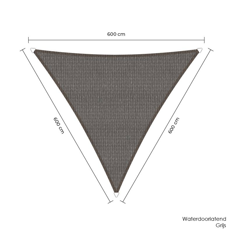 Sunfighters schaduwdoek driehoek | 600 x 600 x 600 cm