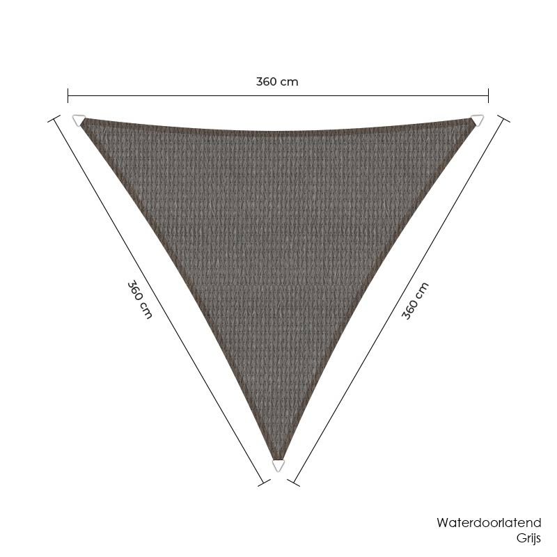 Sunfighters schaduwdoek driehoek | 360 x 360 x 360 cm