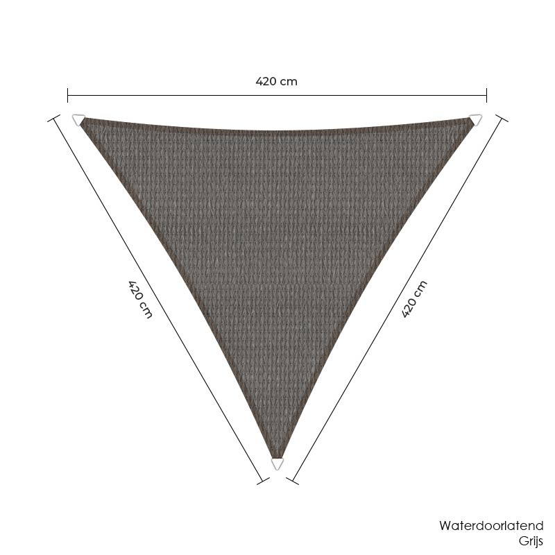 Sunfighters schaduwdoek driehoek | 420 x 420 x 420 cm