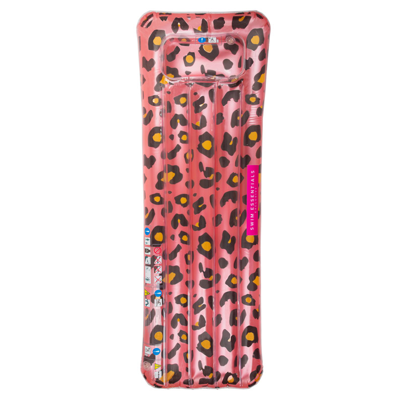 Swim Essentials roze panterprint luchtbed