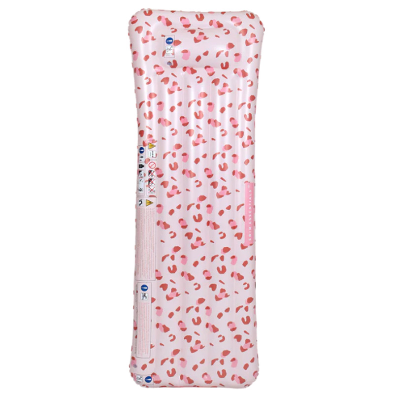 Swim Essentials roze panterprint luxe luchtbed