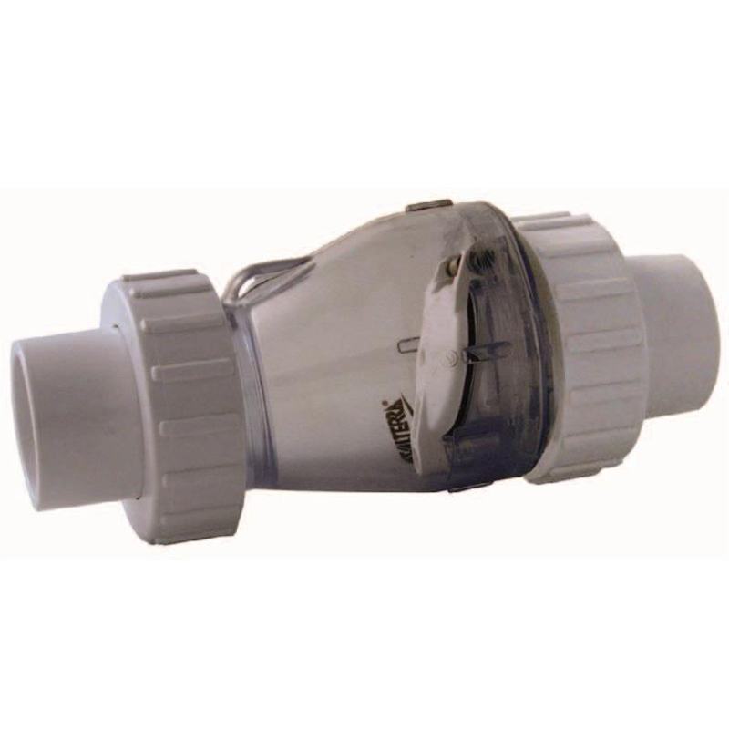 Valterra Terugslagklep transparant 63mm met veer