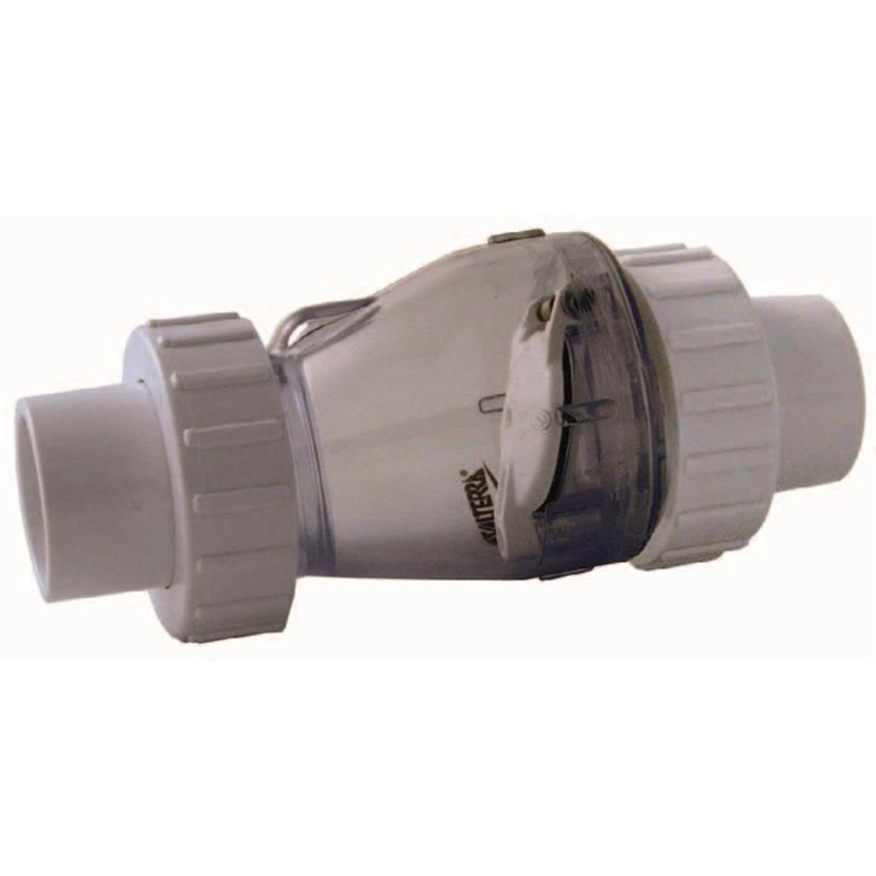 Valterra Terugslagklep transparant 63mm zonder veer