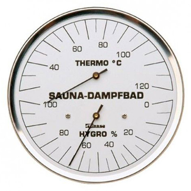 Thermo/hygrometer RVS stoombad