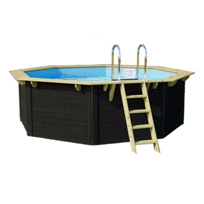 Trend Pool houten zwembad antraciet | Ø 400 x 124 cm
