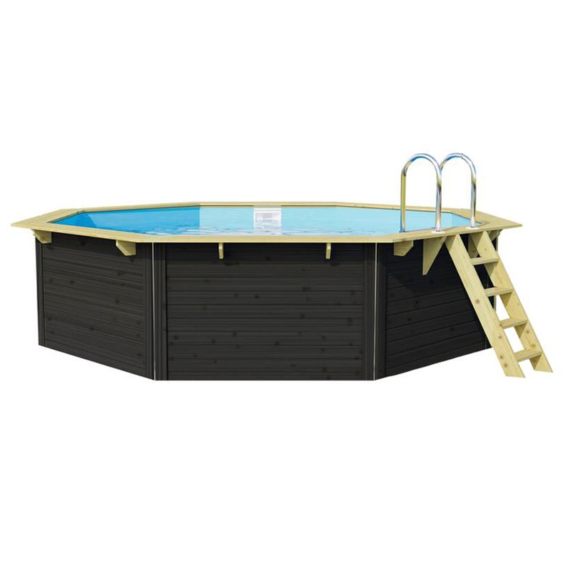 Trend Pool houten zwembad antraciet | Ø 470 x 124 cm