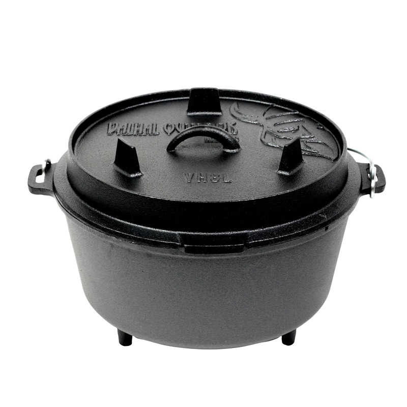 Valhal Dutch Oven gietijzer met pootjes | 8 liter