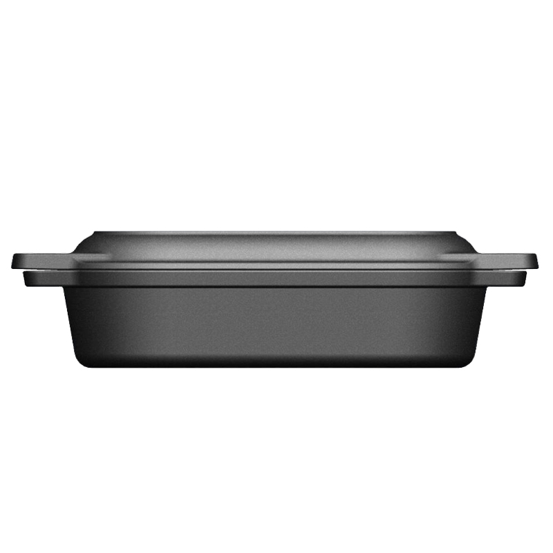 Valhal Dutch Oven gietijzer ovaal met grill deksel | 1 liter