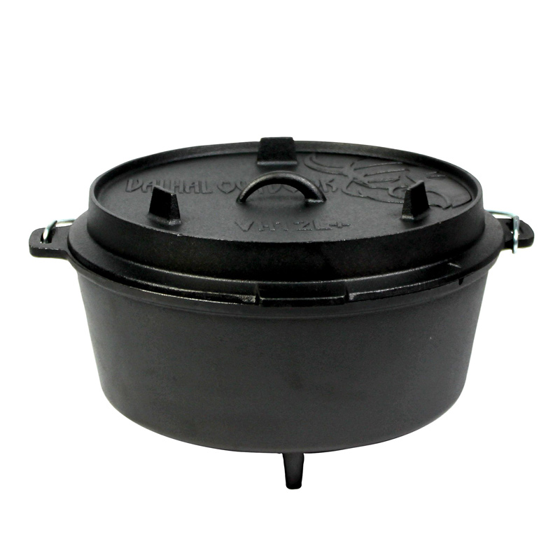 Valhal Dutch Oven gietijzer met pootjes | 12 liter