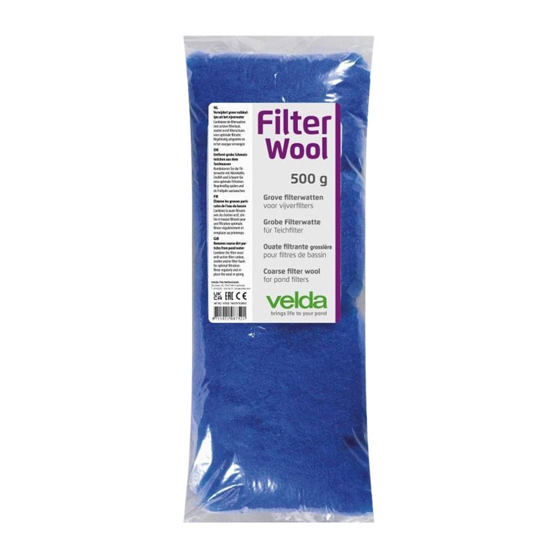 Velda vijverfilter wol blauw | 500 gram