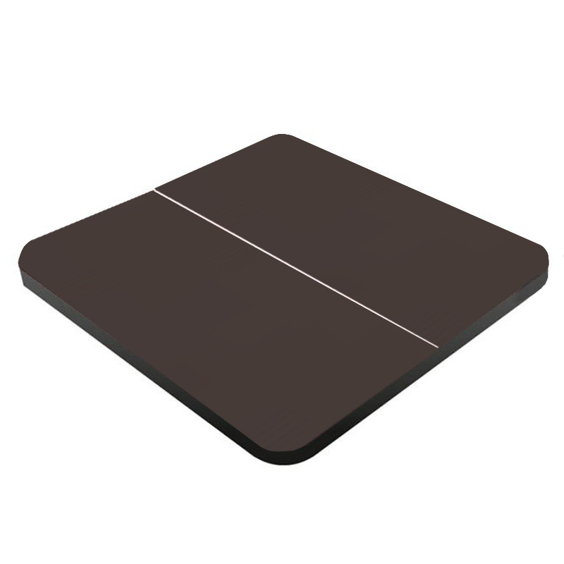Spa cover 211 x 211 cm – radius 18 cm | Weathershield Mahogany