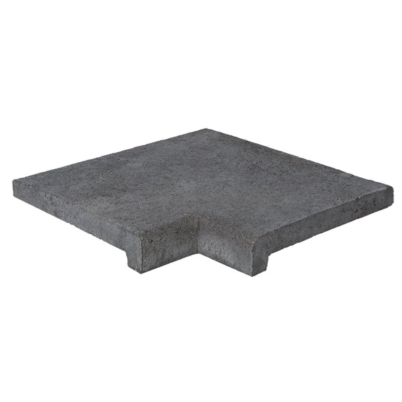 Zwembad randtegel hoek Athen antraciet zwart | 40 x 30 cm