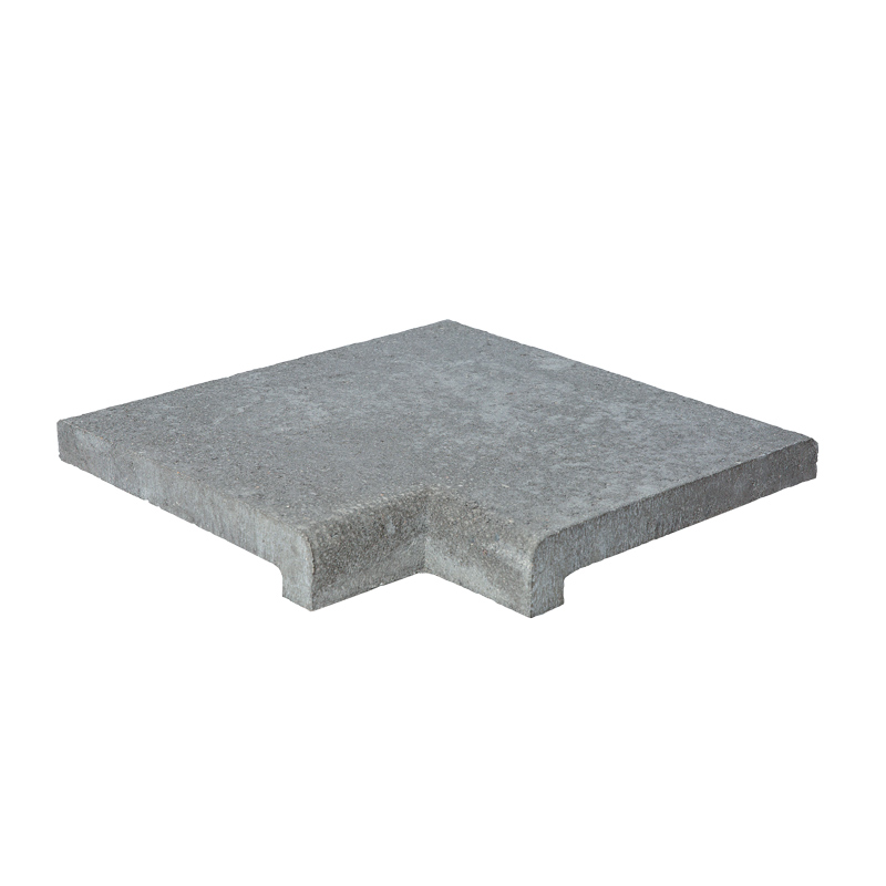 Zwembad randtegel hoek Athen grijs | 40 x 30 cm