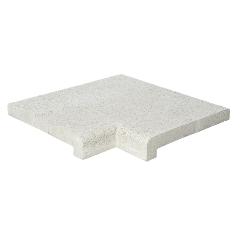 Zwembad randtegel hoek Athen wit | 40 x 30 cm
