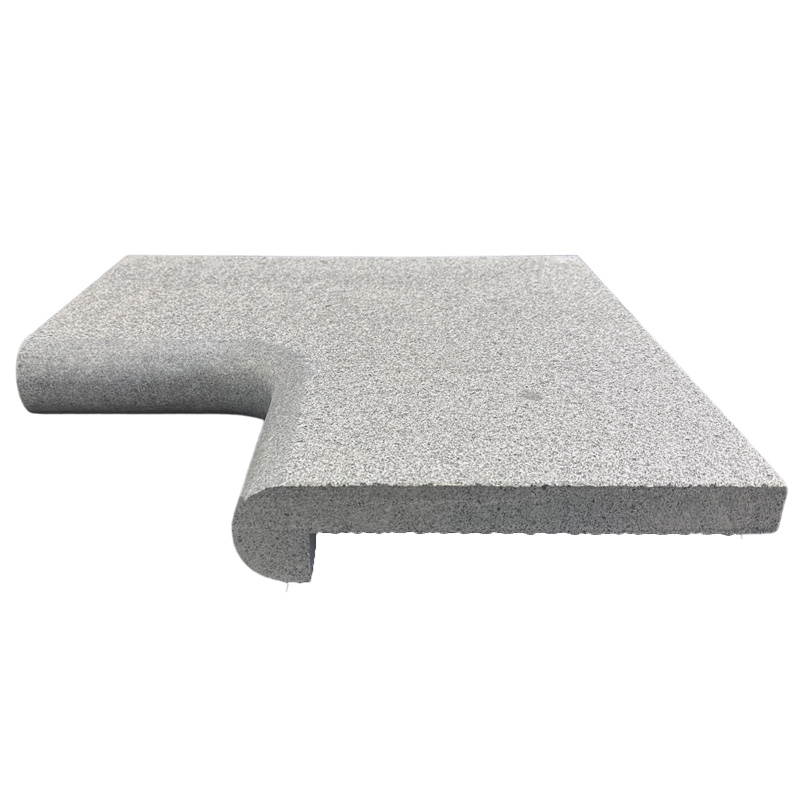Zwembad randtegel hoek graniet G654 ronde neus | 50 cm x 30 cm