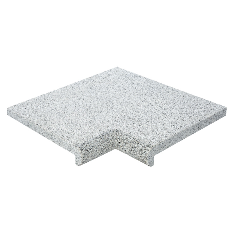 Zwembad randtegel hoek Napoli baltic light grey | 44,5 x 33 cm