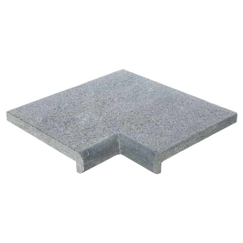 Zwembad randtegel hoek Napoli mountain grey | 44,5 x 33 cm