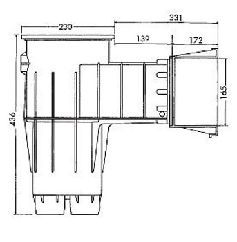 zijkant skimmer Hayward 3119