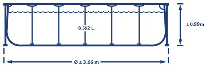 Intex prism frame 366 x 99cm