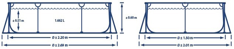 Intex 220x150x60cm